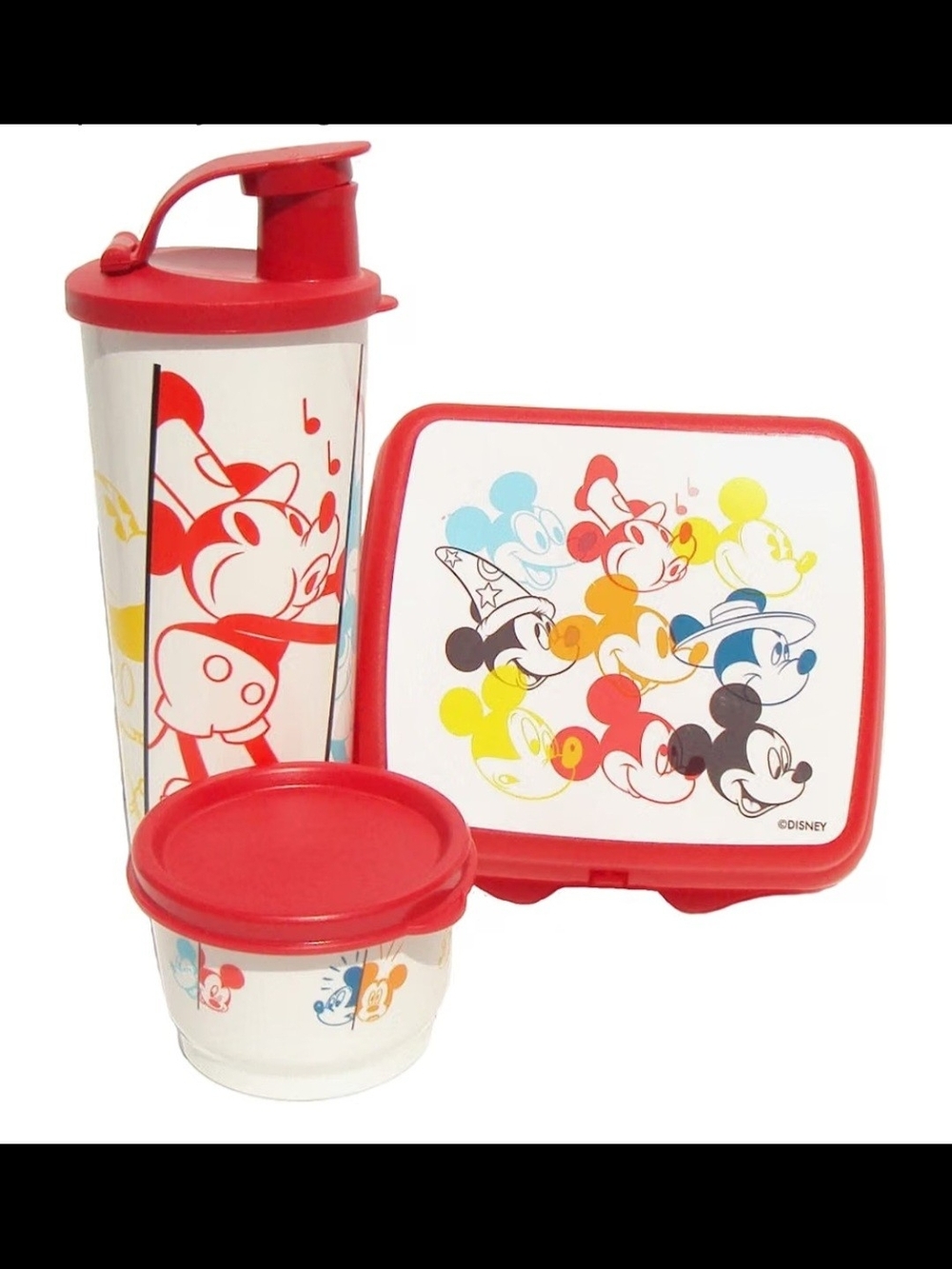 Disney Red & Multicolor Mickey Mouse Kids Meal Set